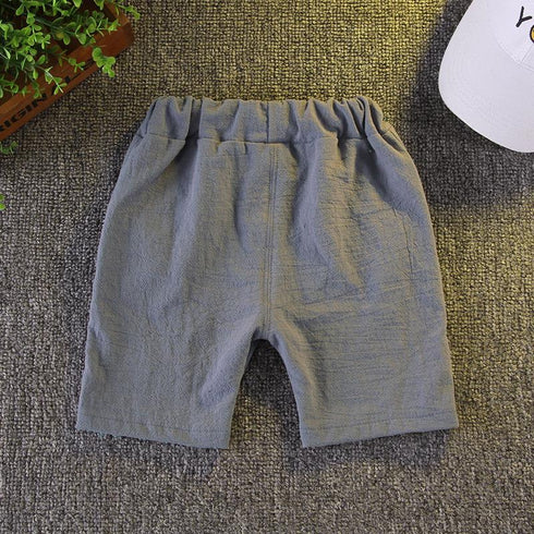 2pcs Toddler Boy Casual Stripe Tee and Belted Shorts Set